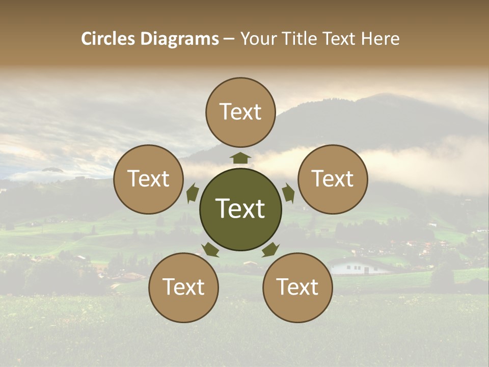 Beautiful Landscape From Tyrol Alps In Austria PowerPoint Template