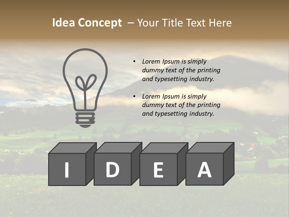 Beautiful Landscape From Tyrol Alps In Austria PowerPoint Template