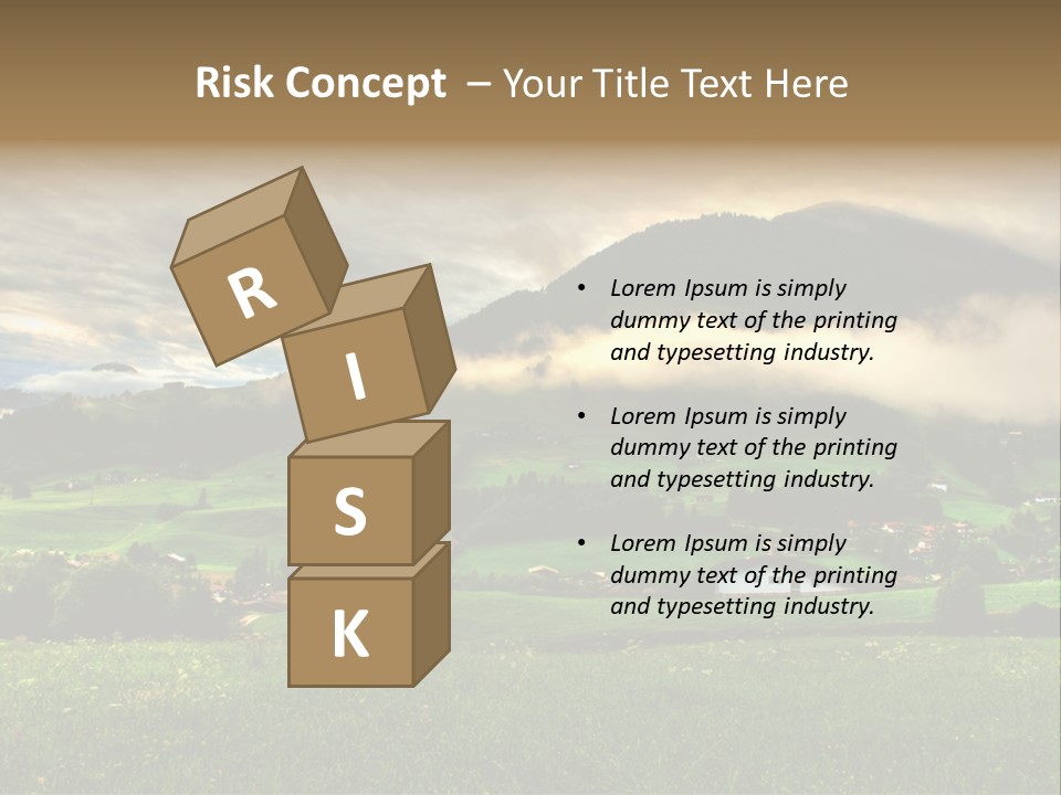 Beautiful Landscape From Tyrol Alps In Austria PowerPoint Template