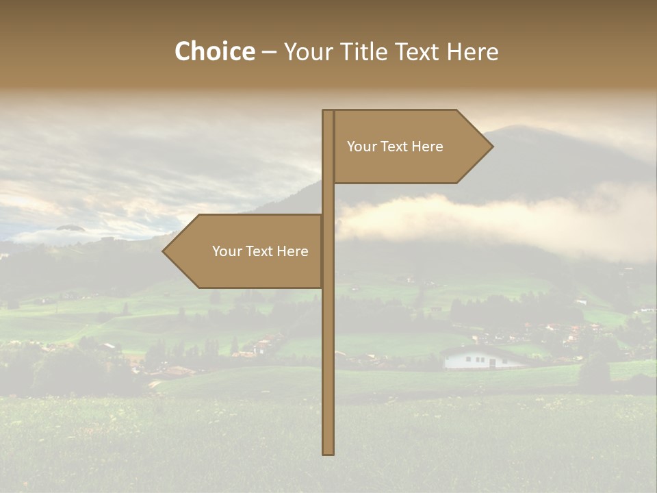 Beautiful Landscape From Tyrol Alps In Austria PowerPoint Template