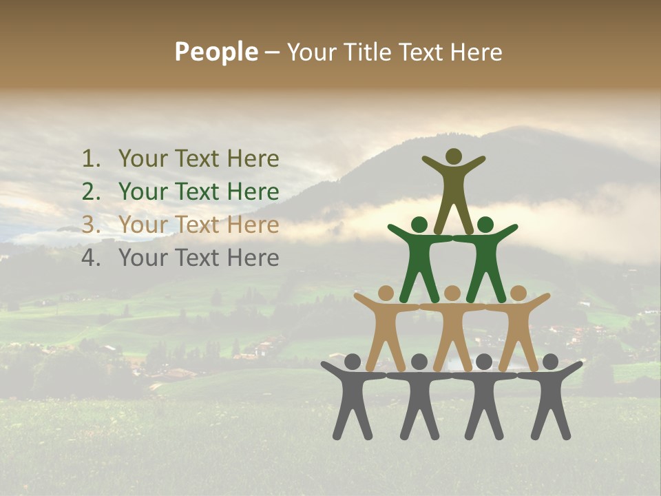 Beautiful Landscape From Tyrol Alps In Austria PowerPoint Template