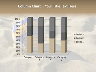 A Volley Ball On A Sandy Beach Powerpoint Template PowerPoint Template