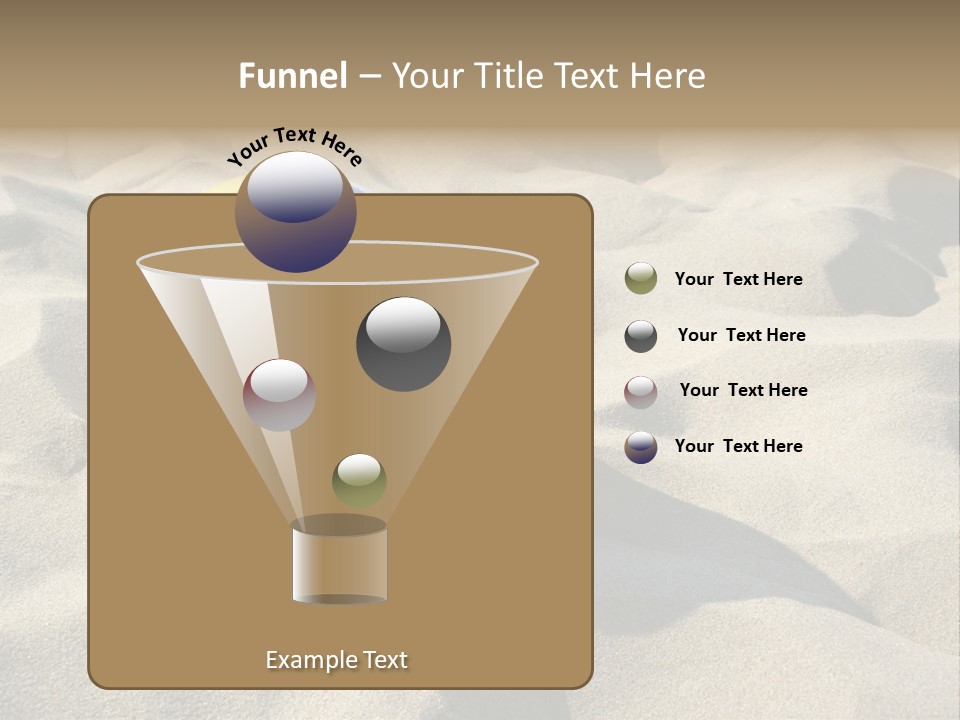 A Volley Ball On A Sandy Beach Powerpoint Template PowerPoint Template