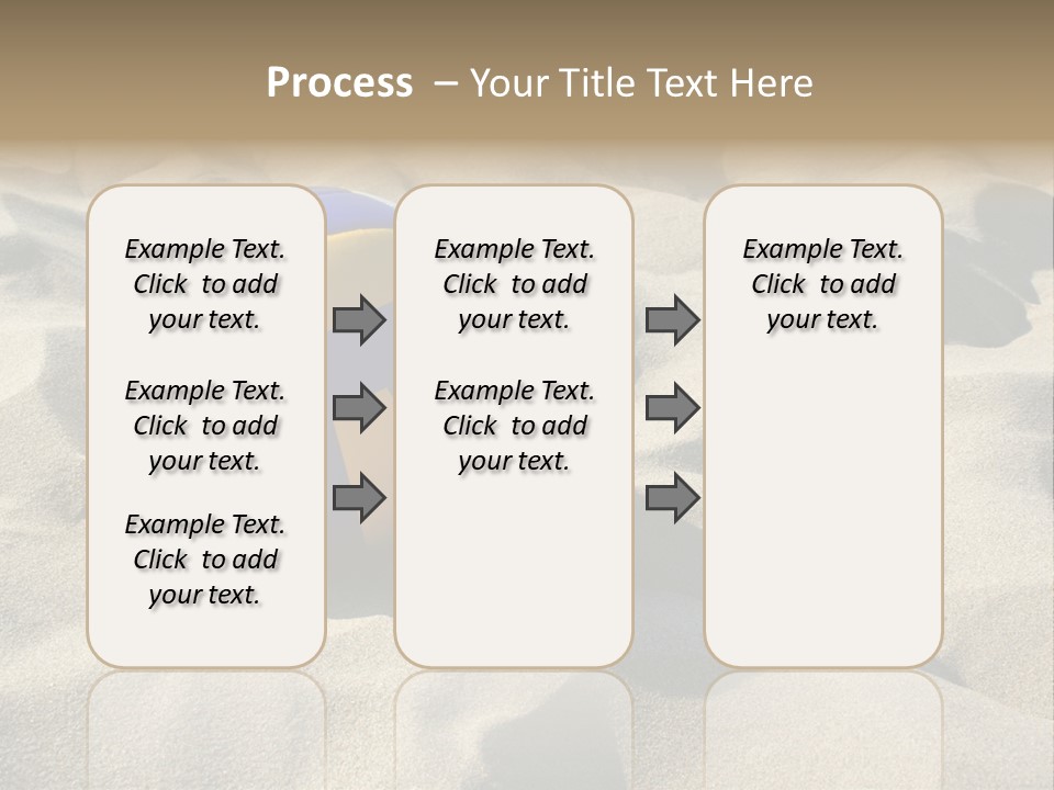 A Volley Ball On A Sandy Beach Powerpoint Template PowerPoint Template