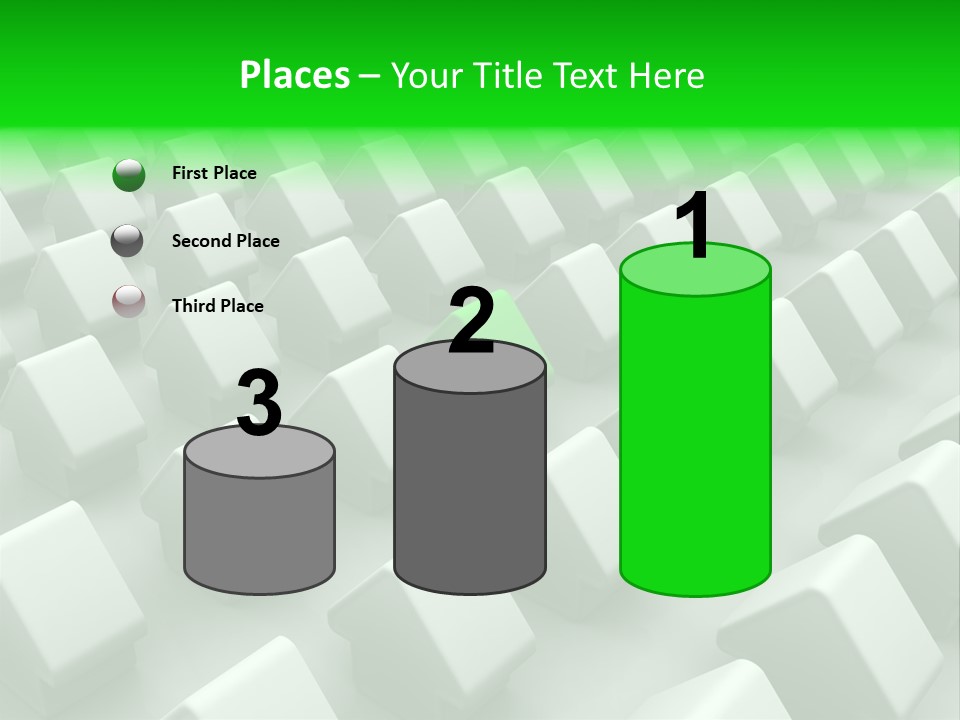 Green House Different From The Others PowerPoint Template