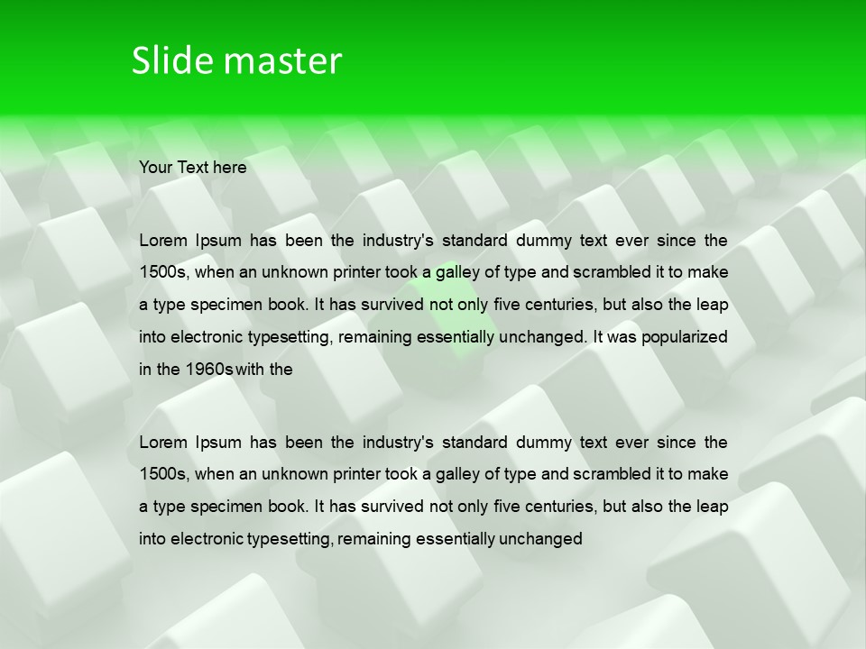 Green House Different From The Others PowerPoint Template