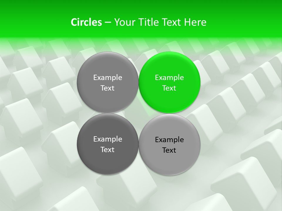 Green House Different From The Others PowerPoint Template