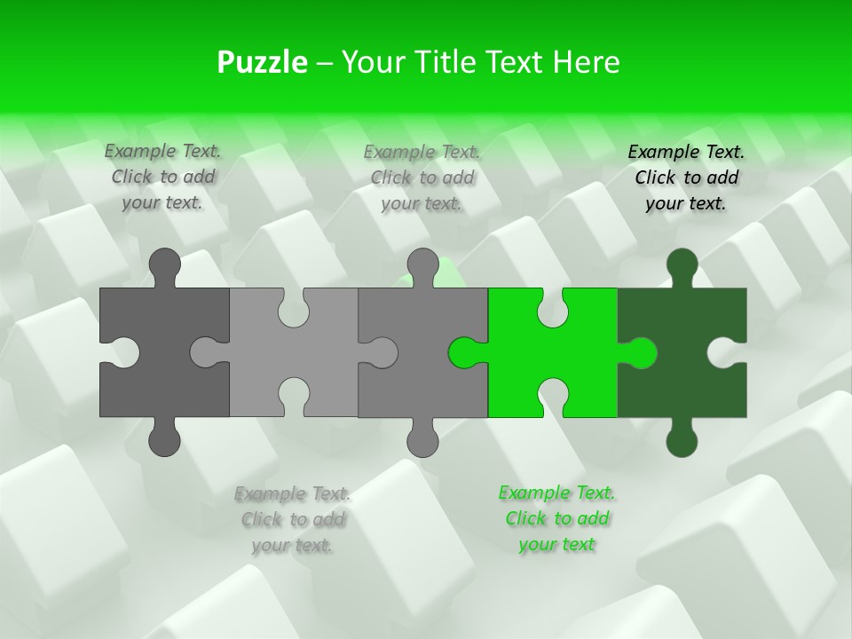 Green House Different From The Others PowerPoint Template