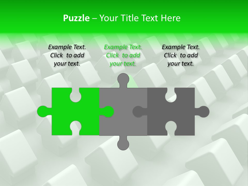 Green House Different From The Others PowerPoint Template