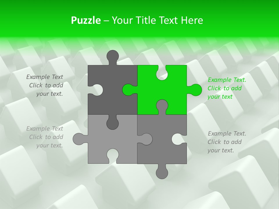 Green House Different From The Others PowerPoint Template