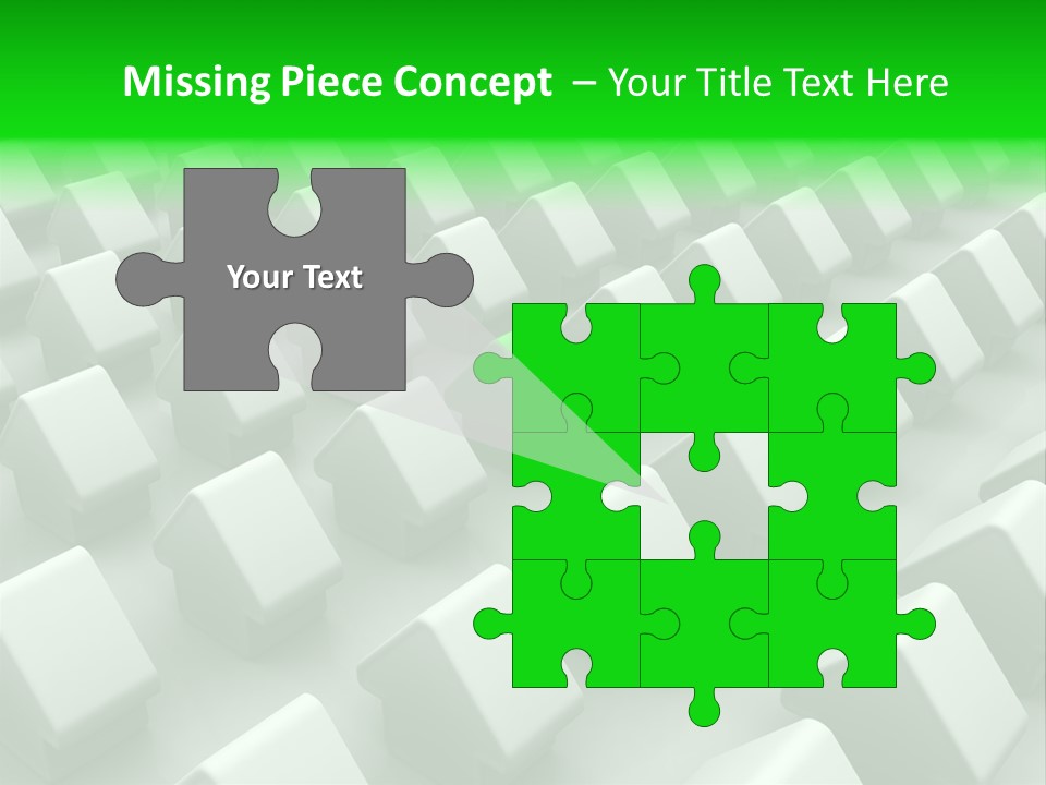 Green House Different From The Others PowerPoint Template