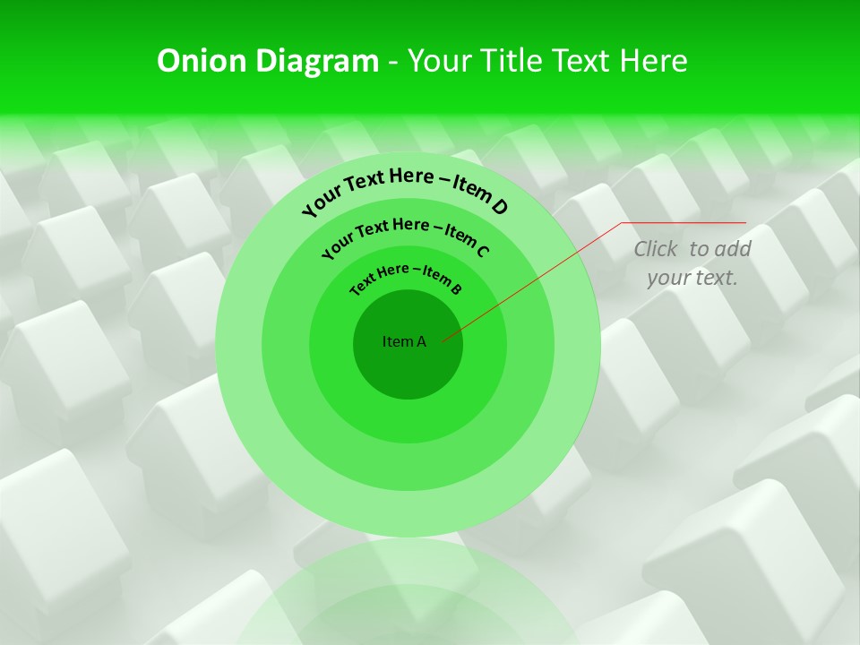 Green House Different From The Others PowerPoint Template