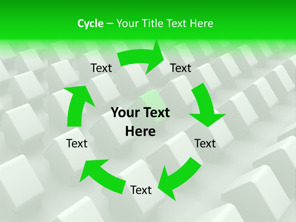 Green House Different From The Others PowerPoint Template