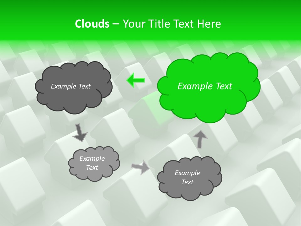 Green House Different From The Others PowerPoint Template