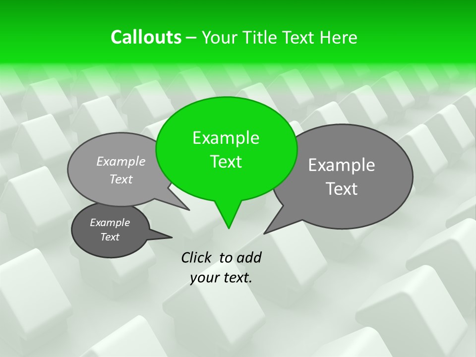 Green House Different From The Others PowerPoint Template