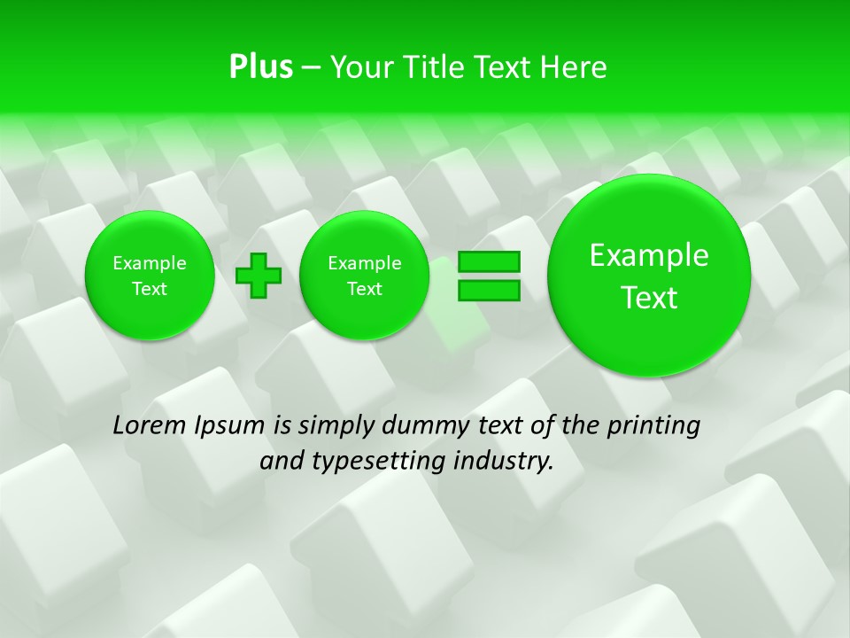 Green House Different From The Others PowerPoint Template