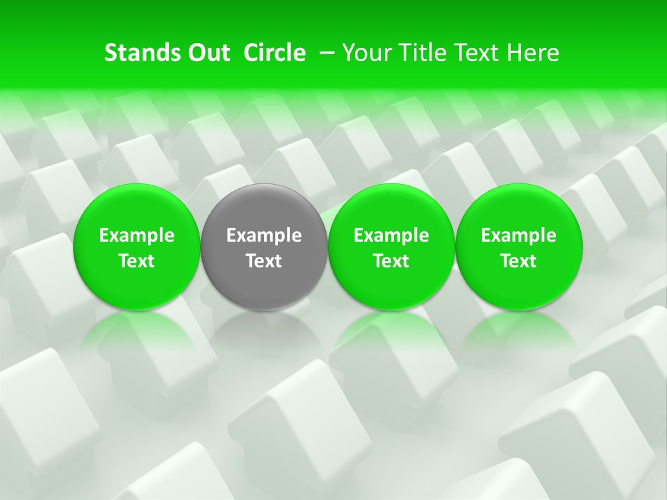 Green House Different From The Others PowerPoint Template