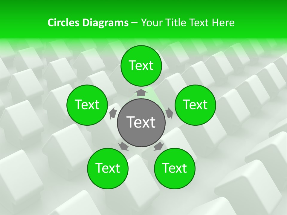 Green House Different From The Others PowerPoint Template