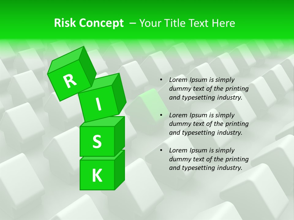 Green House Different From The Others PowerPoint Template