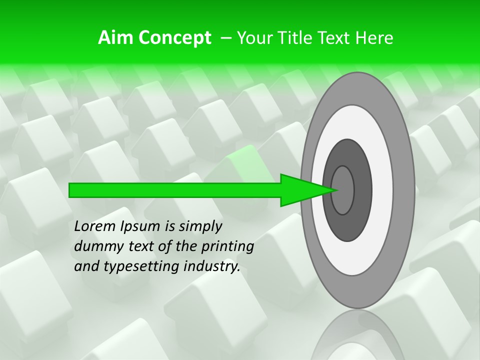 Green House Different From The Others PowerPoint Template