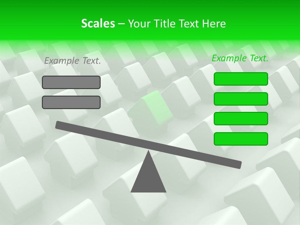 Green House Different From The Others PowerPoint Template
