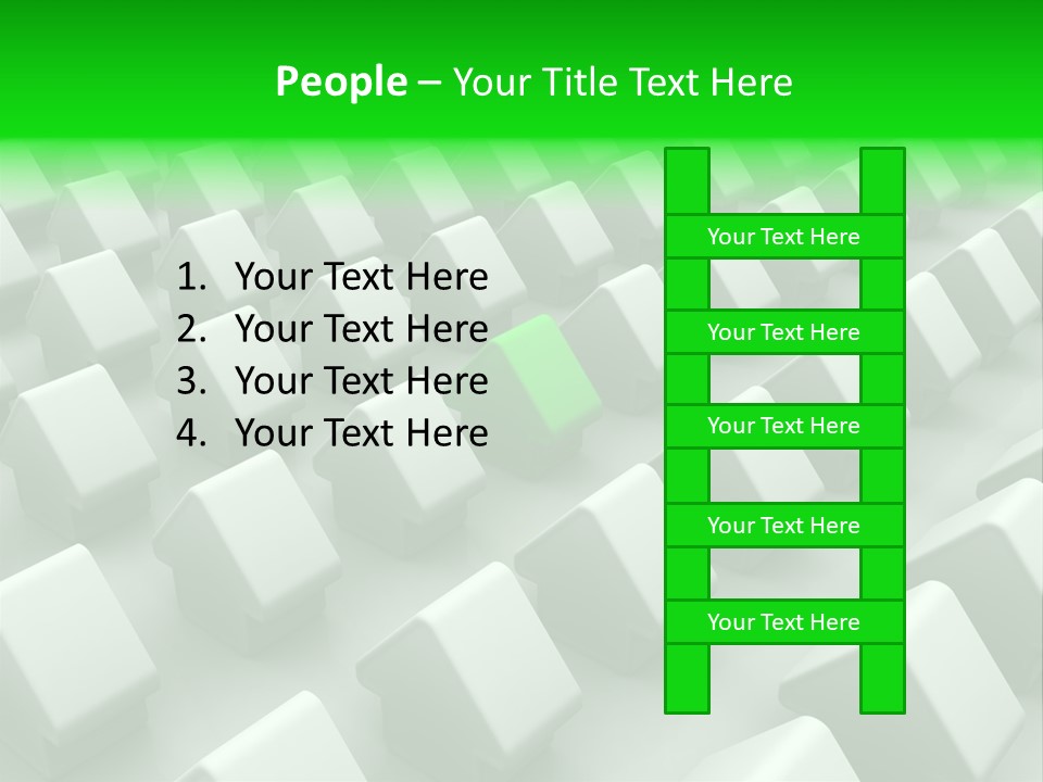 Green House Different From The Others PowerPoint Template