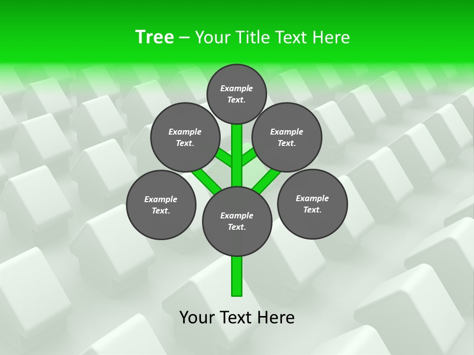 Green House Different From The Others PowerPoint Template