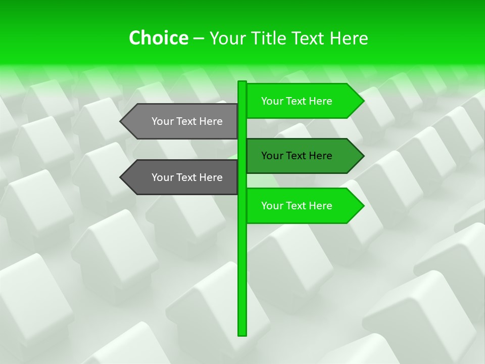 Green House Different From The Others PowerPoint Template