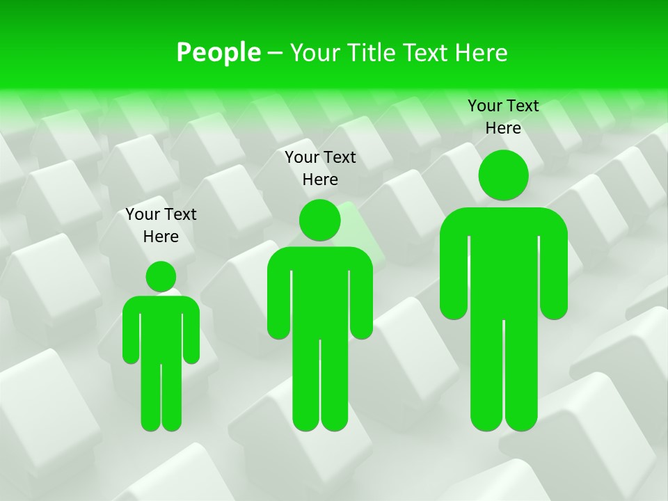 Green House Different From The Others PowerPoint Template