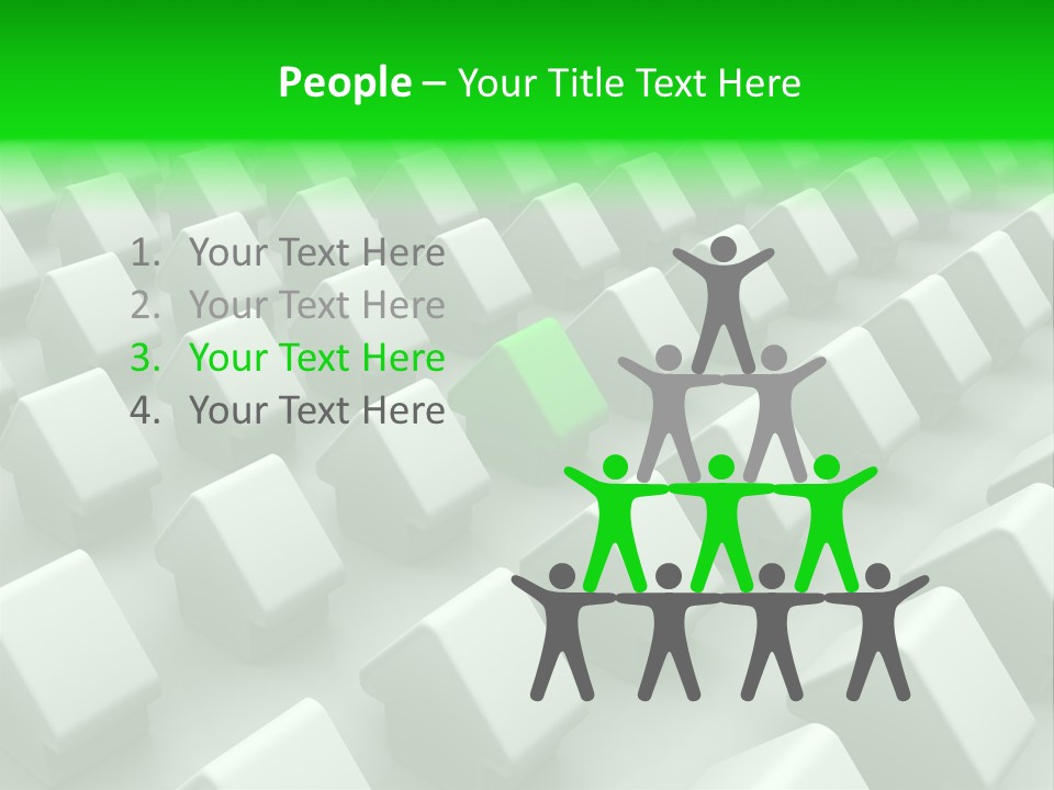 Green House Different From The Others PowerPoint Template