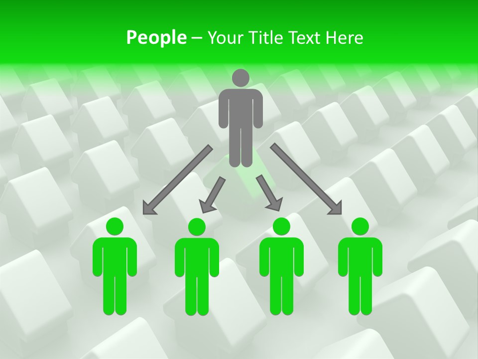 Green House Different From The Others PowerPoint Template