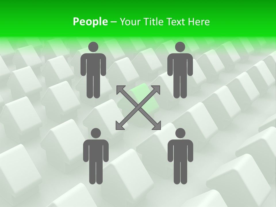 Green House Different From The Others PowerPoint Template