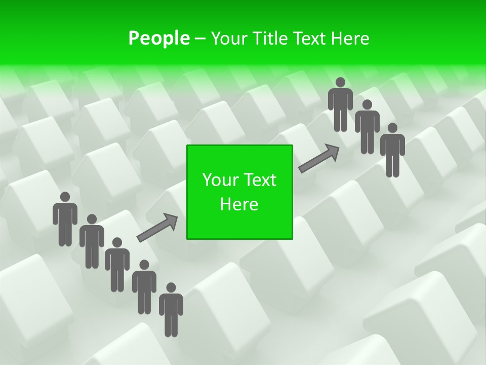 Green House Different From The Others PowerPoint Template