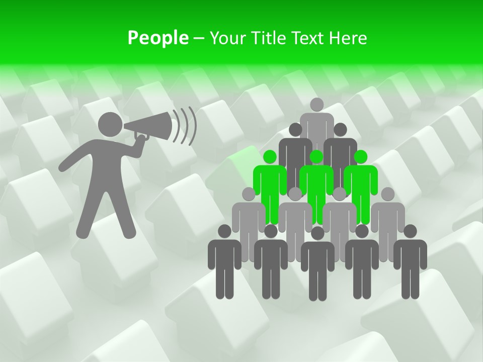 Green House Different From The Others PowerPoint Template