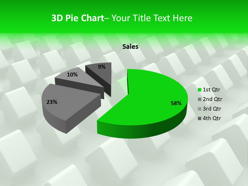 Green House Different From The Others PowerPoint Template