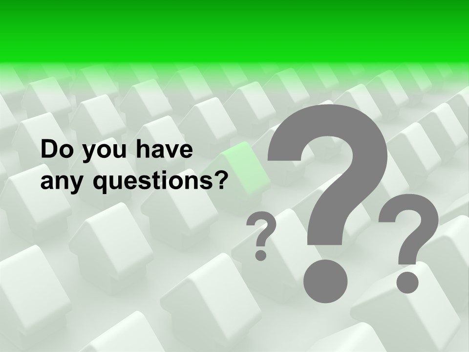 Green House Different From The Others PowerPoint Template