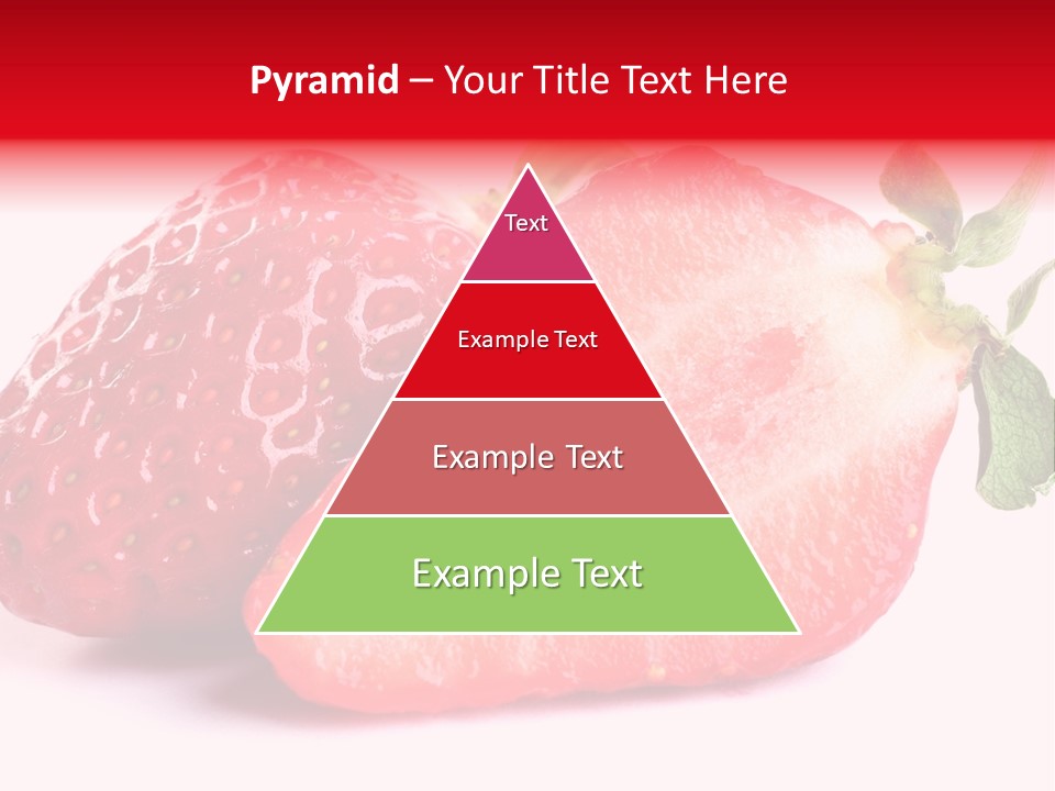 Isolated Fruits - Strawberries On White Background PowerPoint Template