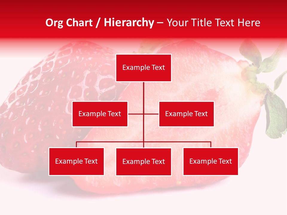 Isolated Fruits - Strawberries On White Background PowerPoint Template