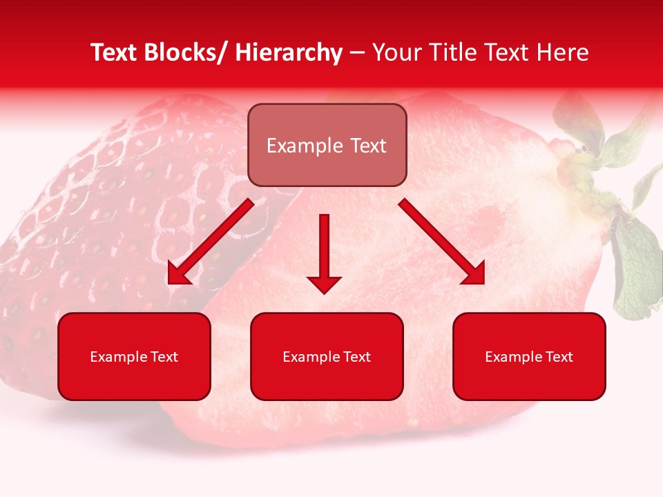 Isolated Fruits - Strawberries On White Background PowerPoint Template