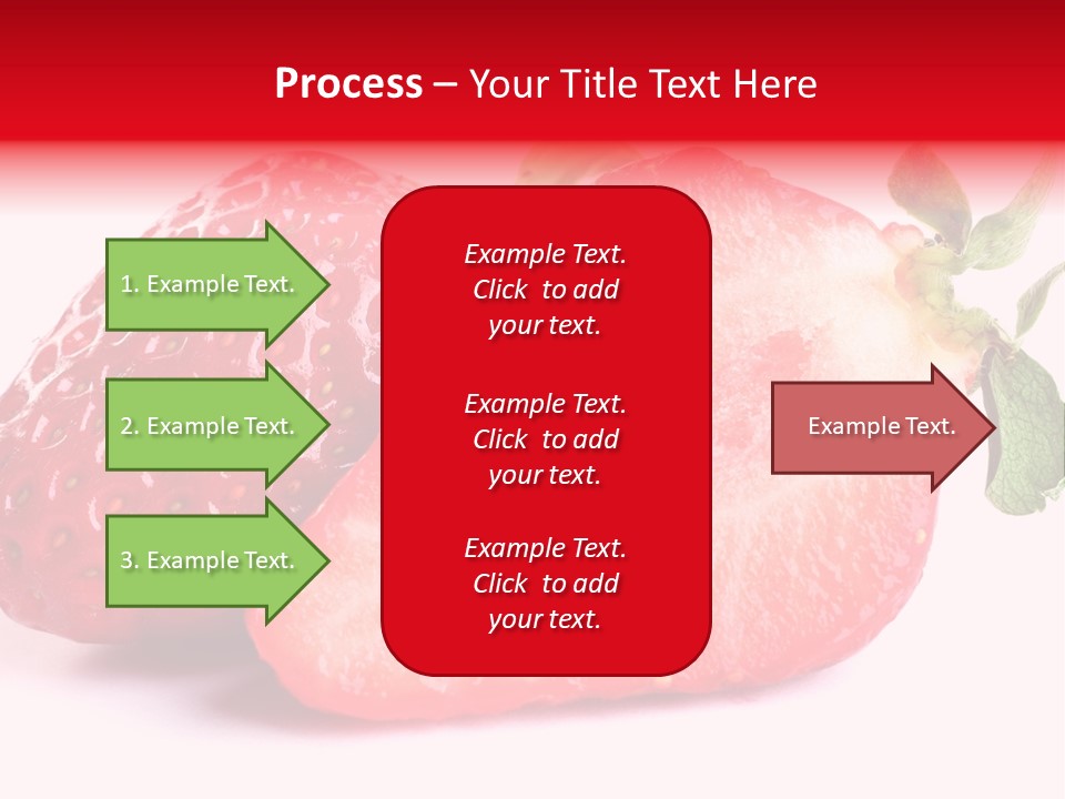 Isolated Fruits - Strawberries On White Background PowerPoint Template