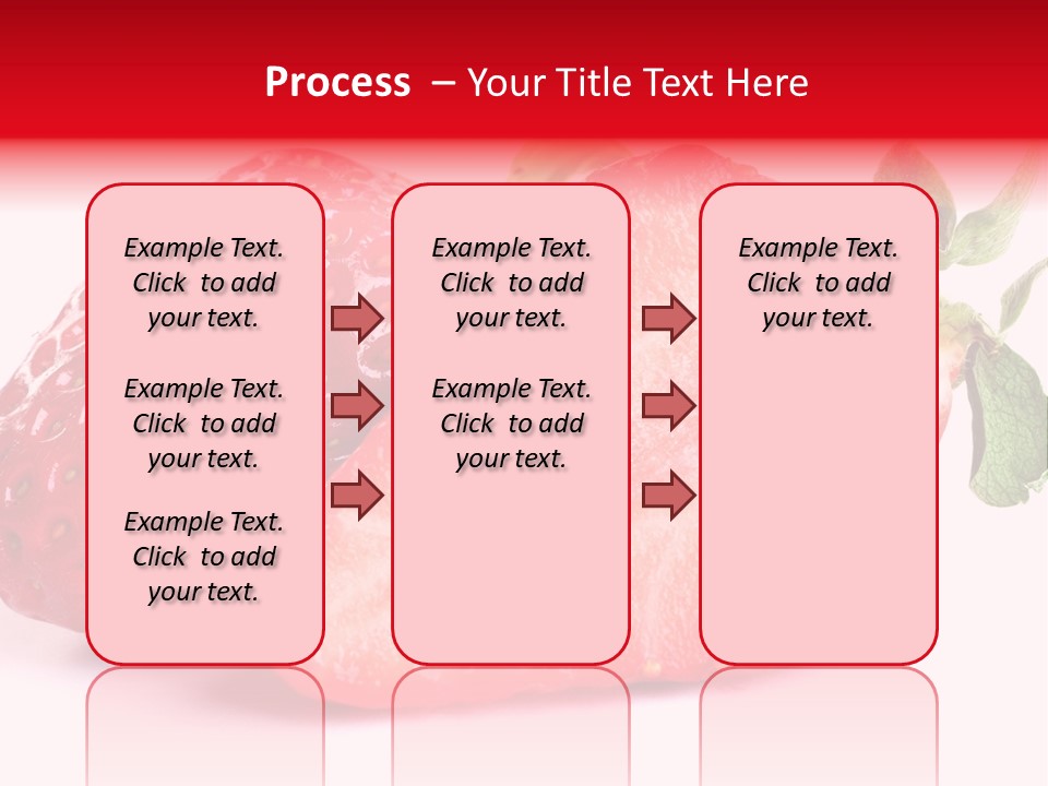Isolated Fruits - Strawberries On White Background PowerPoint Template