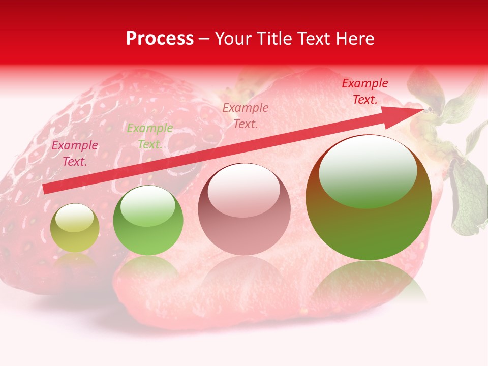 Isolated Fruits - Strawberries On White Background PowerPoint Template