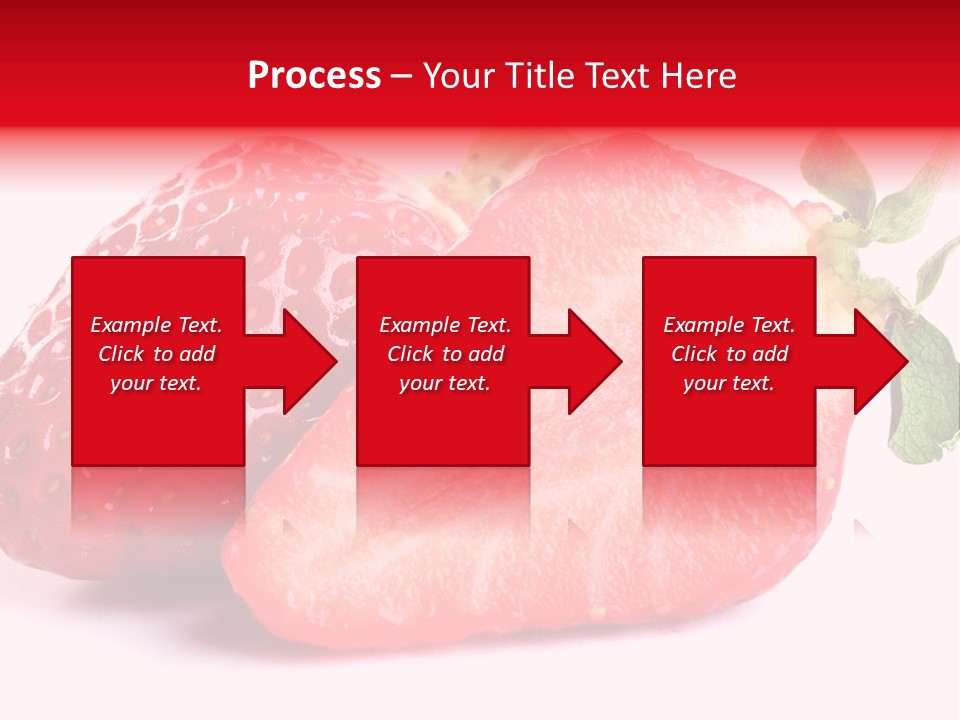 Isolated Fruits - Strawberries On White Background PowerPoint Template