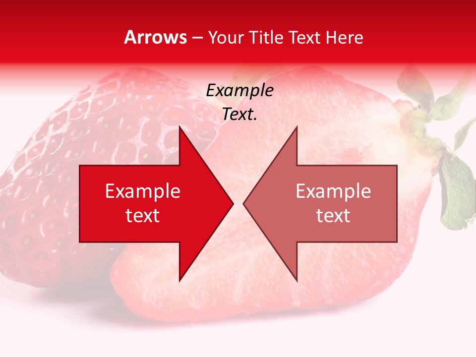 Isolated Fruits - Strawberries On White Background PowerPoint Template