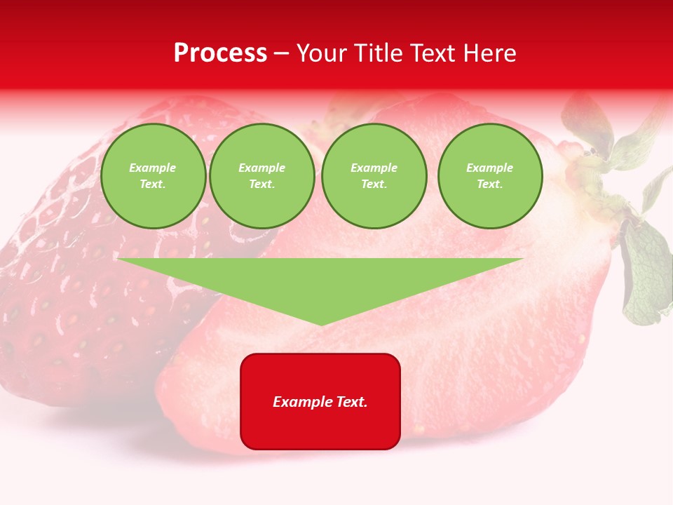 Isolated Fruits - Strawberries On White Background PowerPoint Template