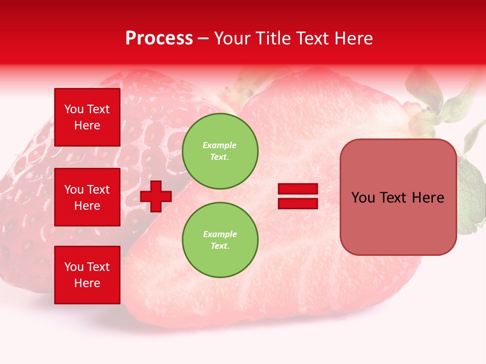 Isolated Fruits - Strawberries On White Background PowerPoint Template