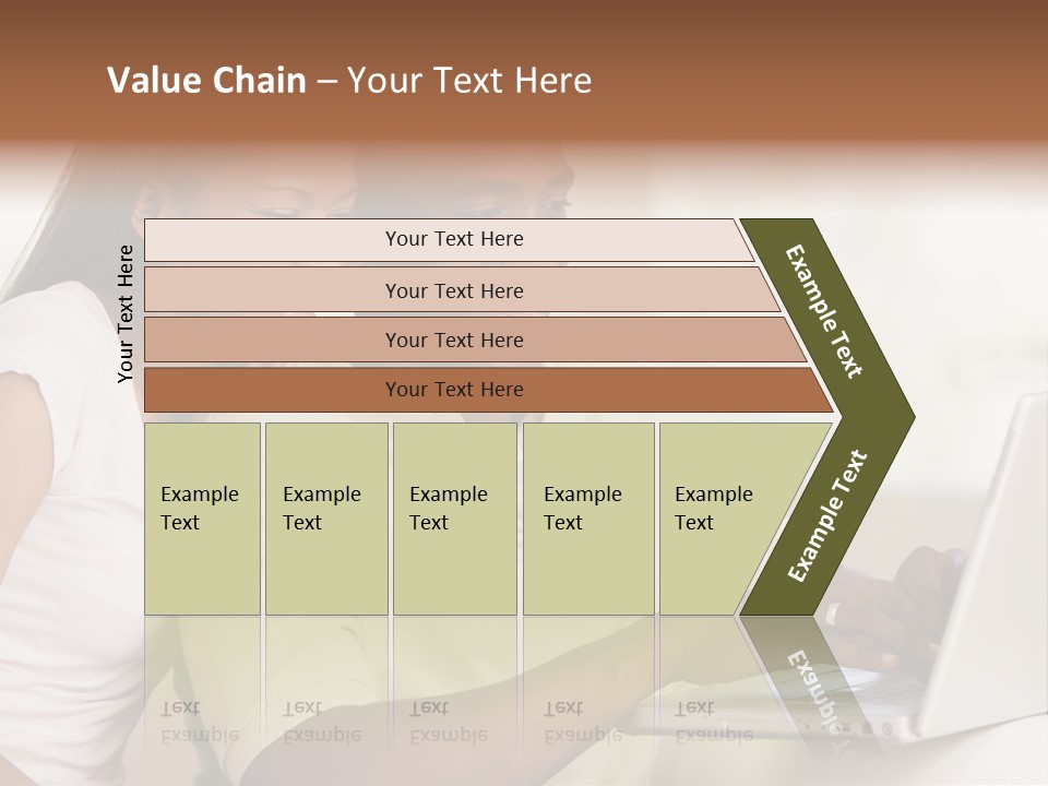 Couple In Living Room Using Laptop And Smiling PowerPoint Template