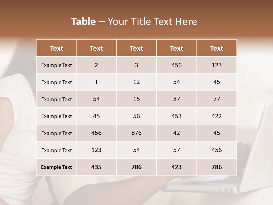 Couple In Living Room Using Laptop And Smiling PowerPoint Template