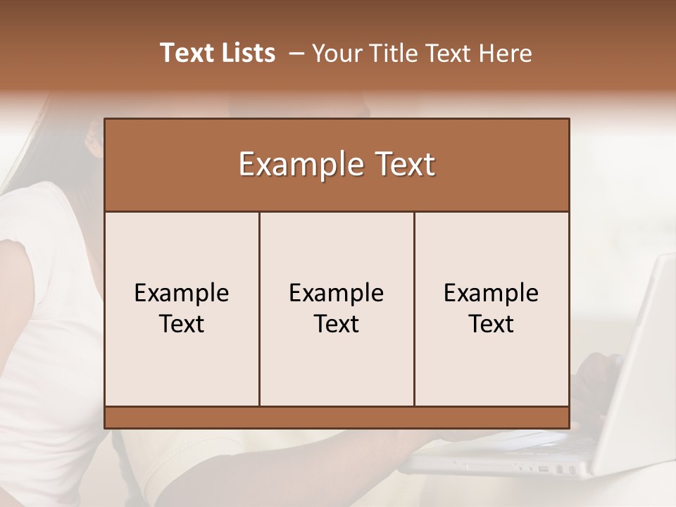 Couple In Living Room Using Laptop And Smiling PowerPoint Template