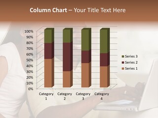 Couple In Living Room Using Laptop And Smiling PowerPoint Template